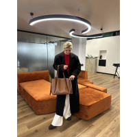 Жіноча сумка шопер карамельна 23-02