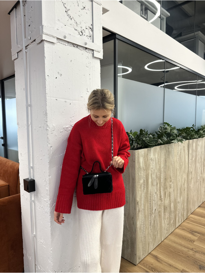 Жіноча сумка крос боді 24-37 чорна замшева