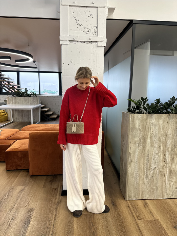 Жіноча сумка крос боді 24-37 бежева замшева