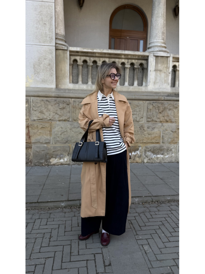 Жіноча сумка багет чорна 24-74А