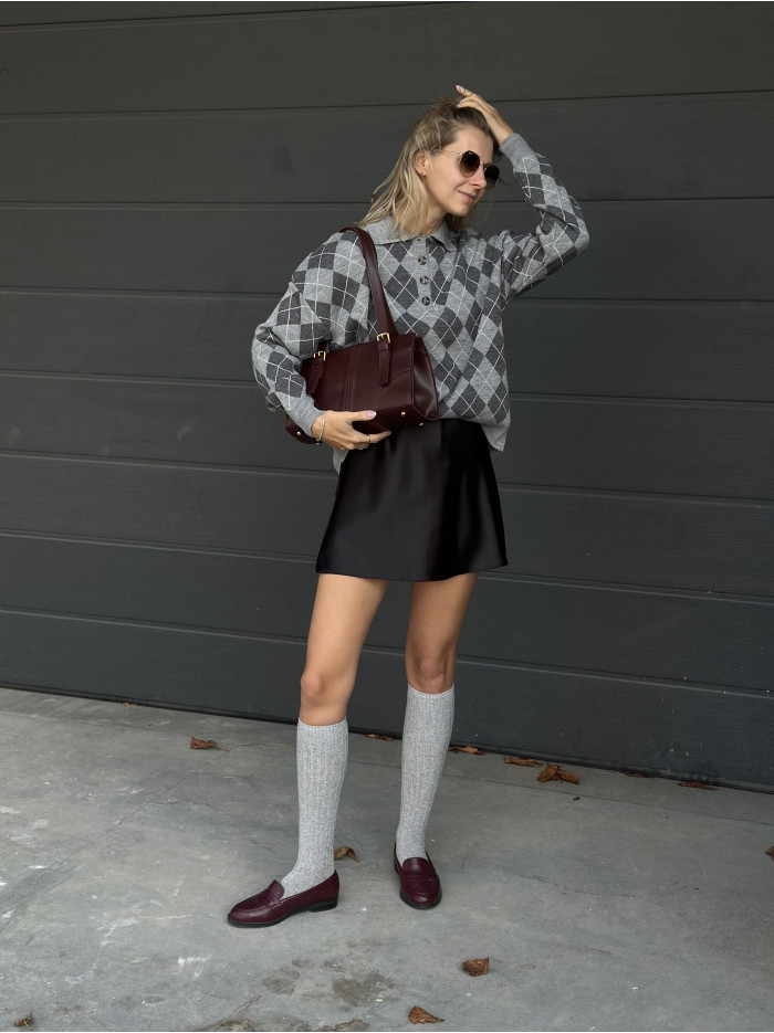 Жіноча сумка багет бордова 24-74А