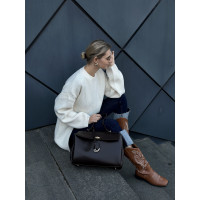 Жіноча сумка шопер шоколадна 24-83