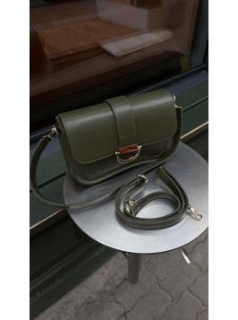 Жіноча сумка крос боді оливкова 25-01