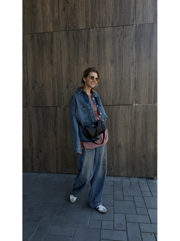 Жіноча сумка чорна крос боді 25-03