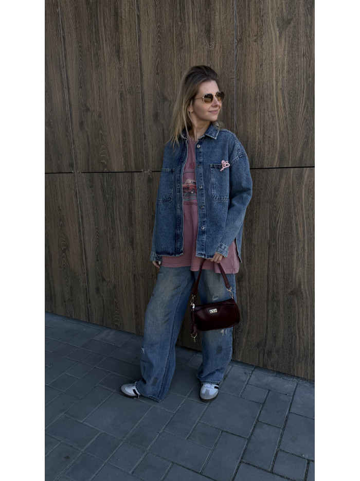 Жіноча сумка бордова крос боді 25-03