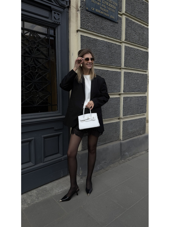 Жіноча сумка крос боді біла зерниста 25-12