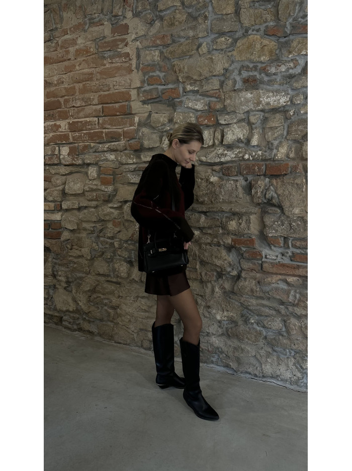 Жіноча сумка крос боді чорна 25-12