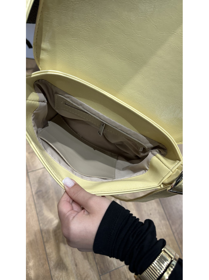 Жіноча сумка крос боді замшева помело 25-16