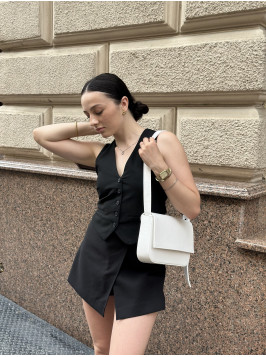 Жіноча сумка крос боді біла 25-16