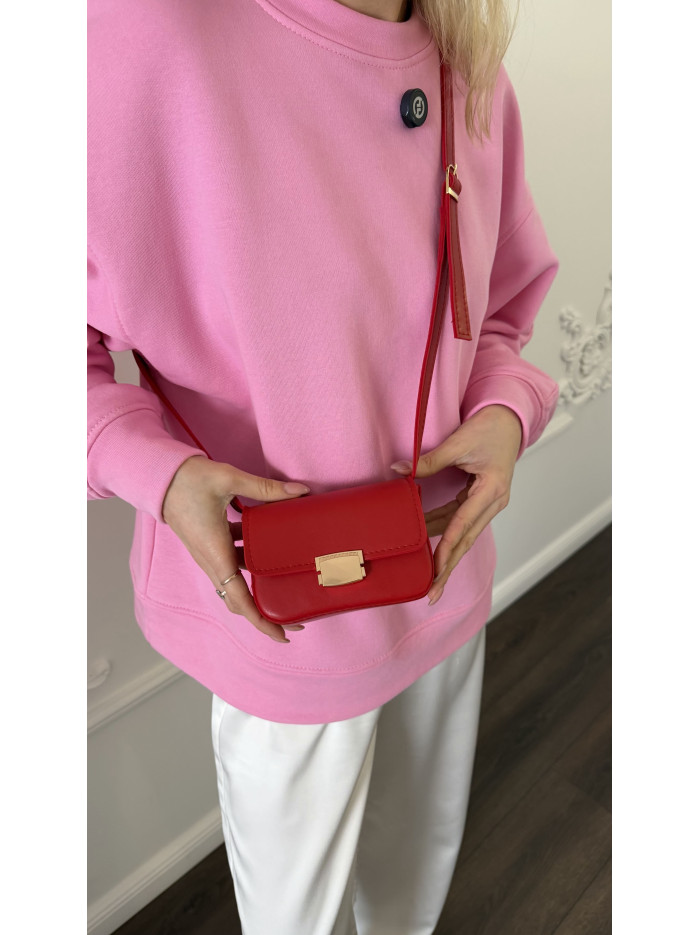 Жіноча міні сумка червона 25-18