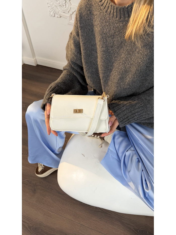 Жіноча сумка біла крос боді 25-22