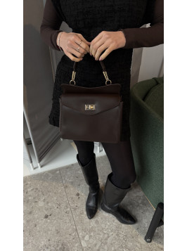 Жіноча сумка крос боді 25-32 шоколадна