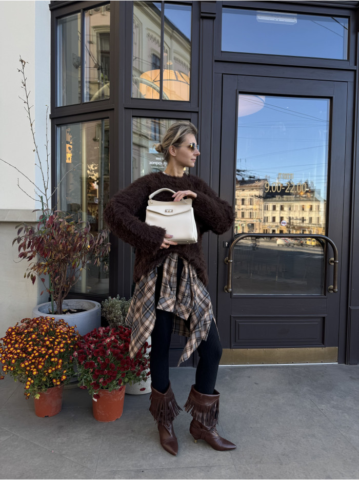 Жіноча сумка крос боді 25-32 бежева