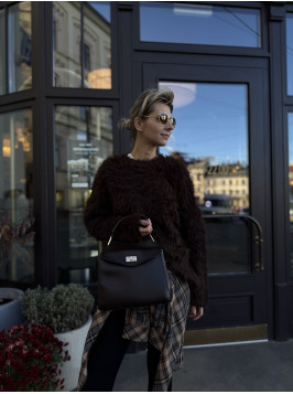 Жіноча сумка крос боді 25-32 шоколадна