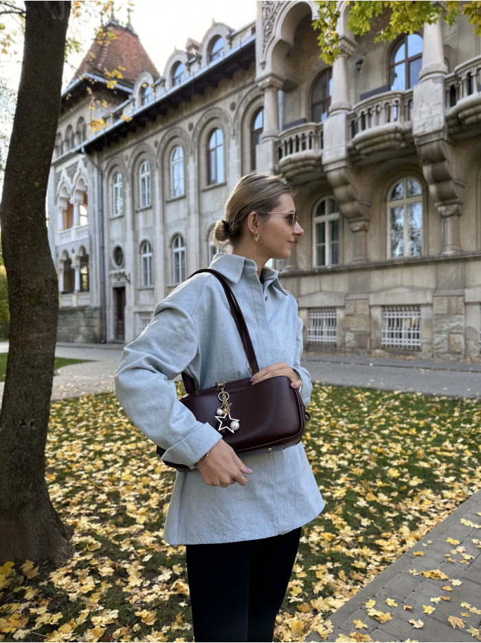 Жіноча сумка багет 25-33 бордова