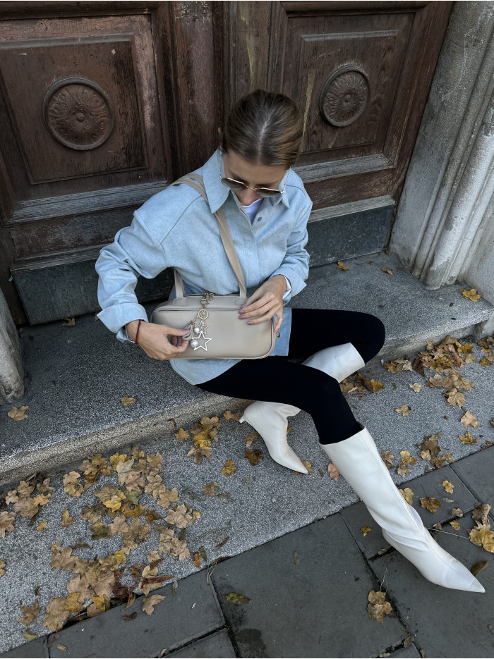 Жіноча сумка багет 25-33 бежева