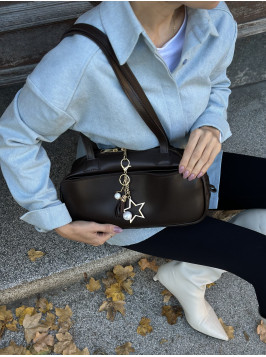 Жіноча сумка багет 25-33 шоколадна