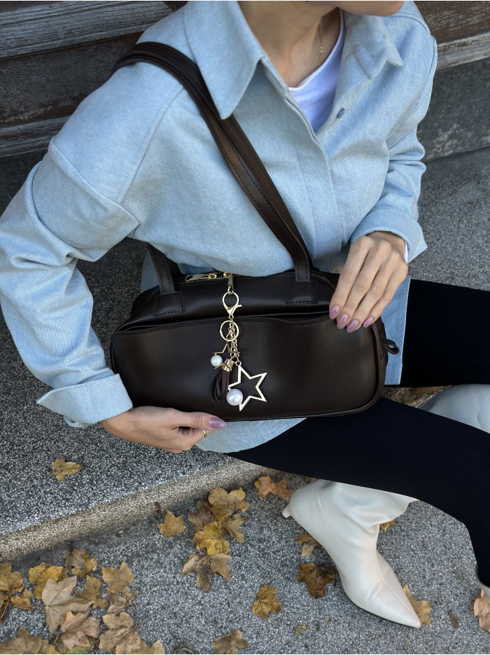 Жіноча сумка багет 25-33 шоколадна