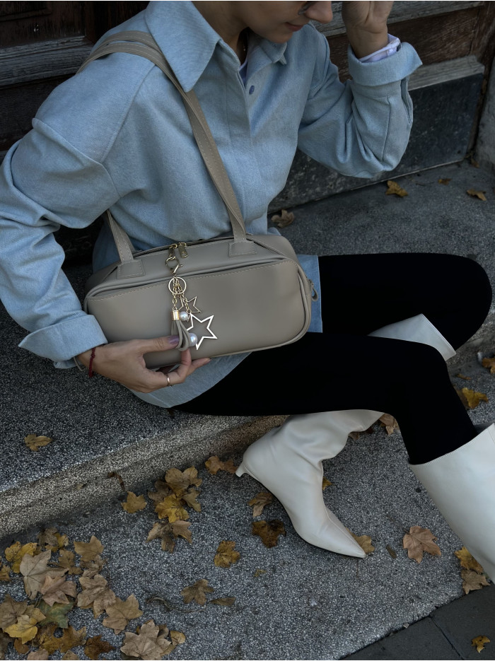 Жіноча сумка багет 25-33 бежева