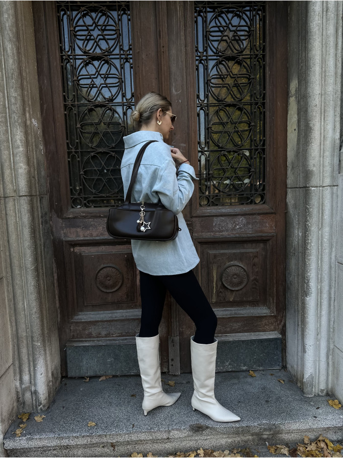 Жіноча сумка багет 25-33 шоколадна