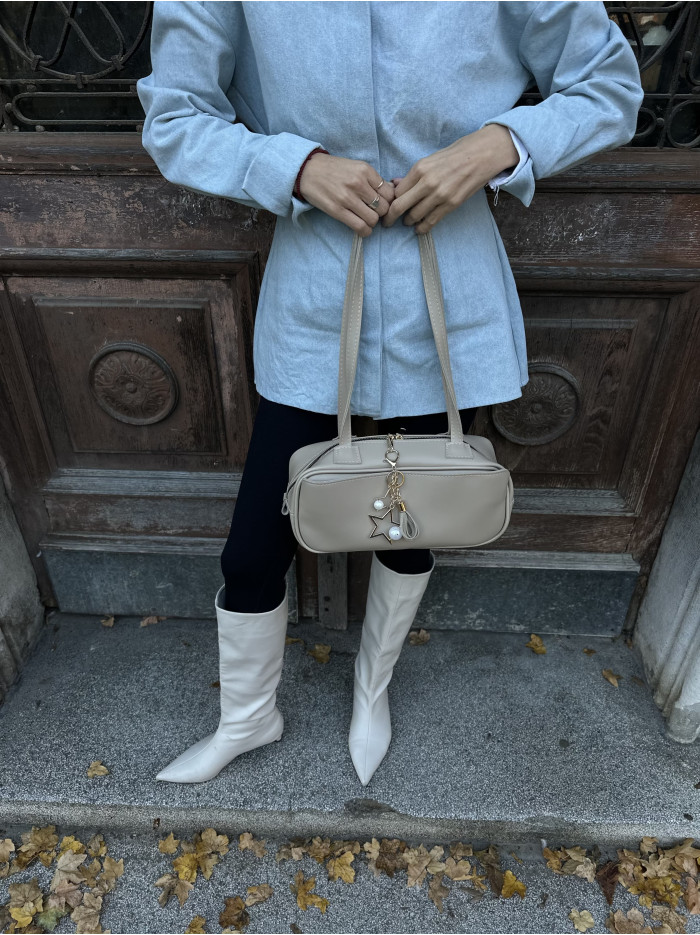 Жіноча сумка багет 25-33 бежева