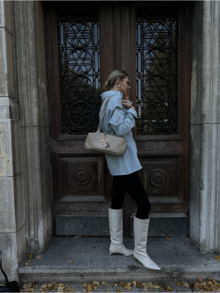 Жіноча сумка багет 25-33 бежева