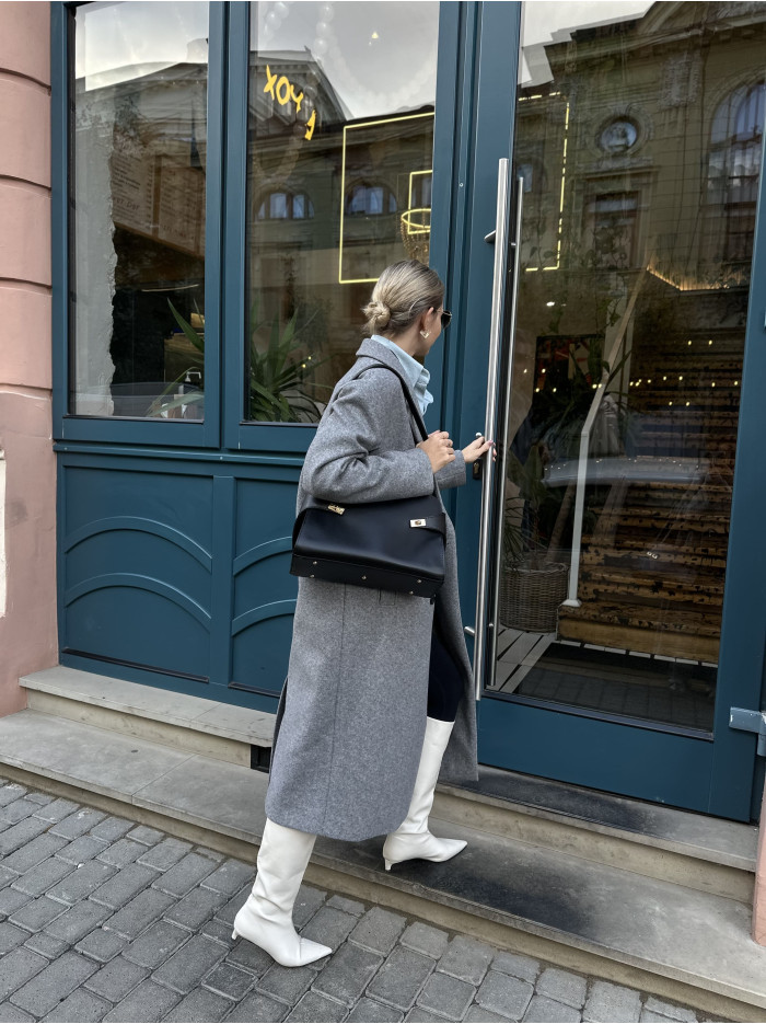 Жіноча сумка шопер чорна 25-51