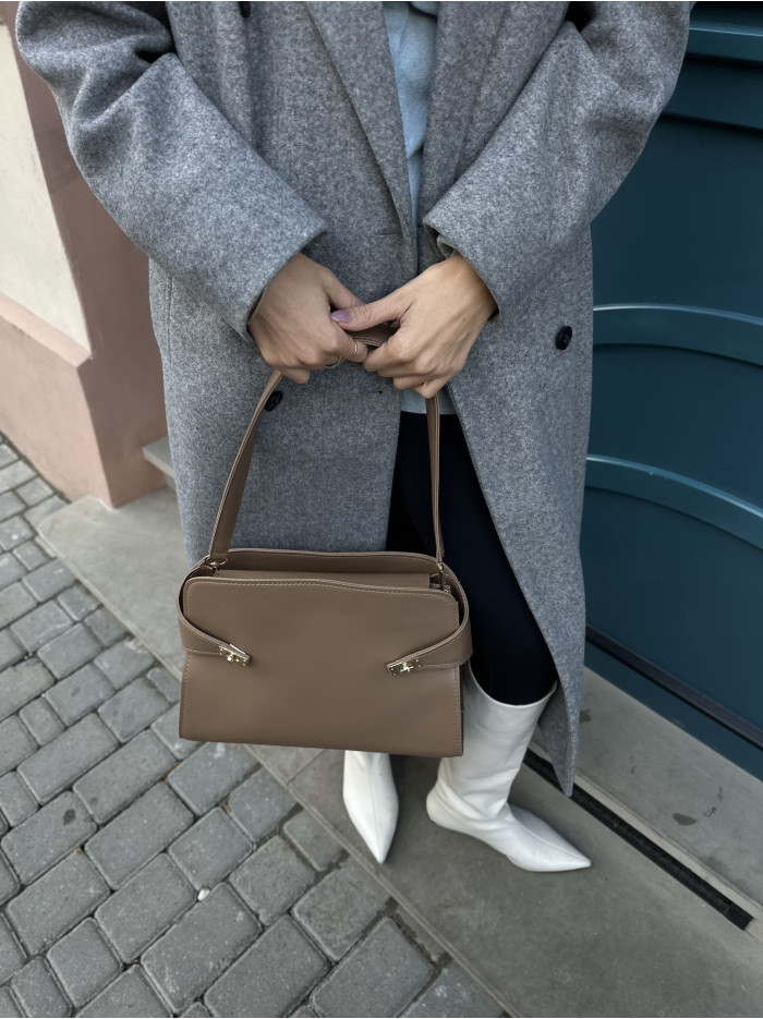 Жіноча сумка шопер мокко 25-51