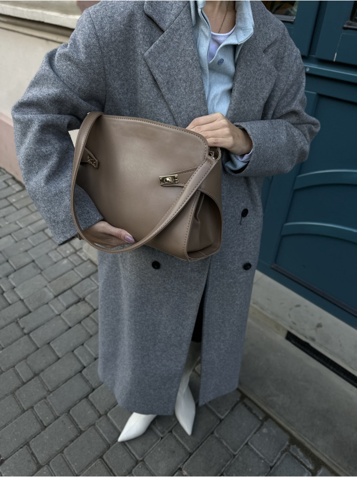 Жіноча сумка шопер мокко 25-51