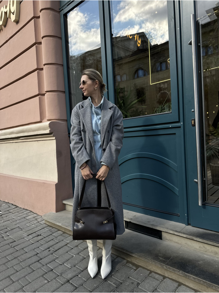 Жіноча сумка шопер шоколадна 25-51