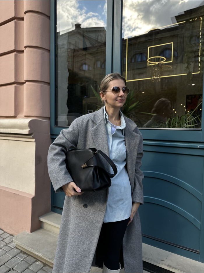 Жіноча сумка шопер чорна 25-51