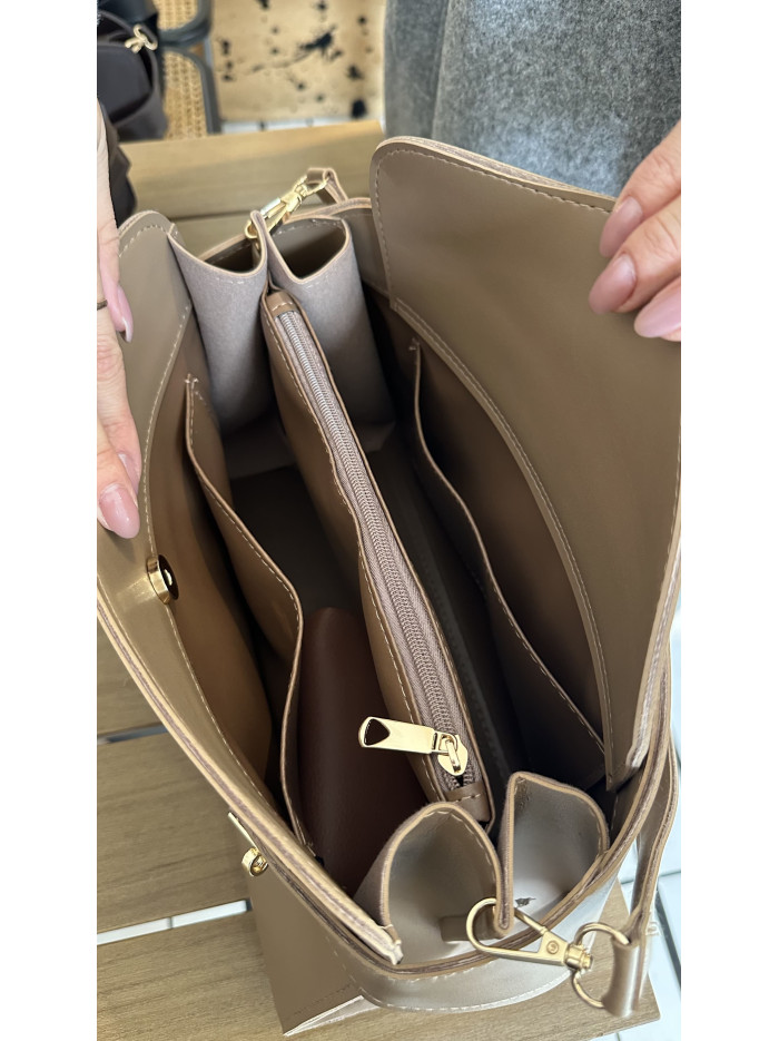 Жіноча сумка шопер чорна 25-51