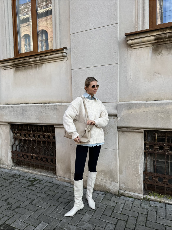 Жіноча сумка шопер бежева 25-60