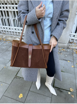 Жіноча сумка шопер карамельна 25-64