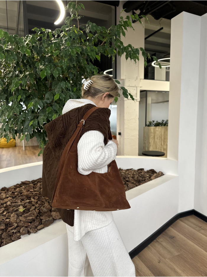 Жіноча сумка шопер карамельна 25-68