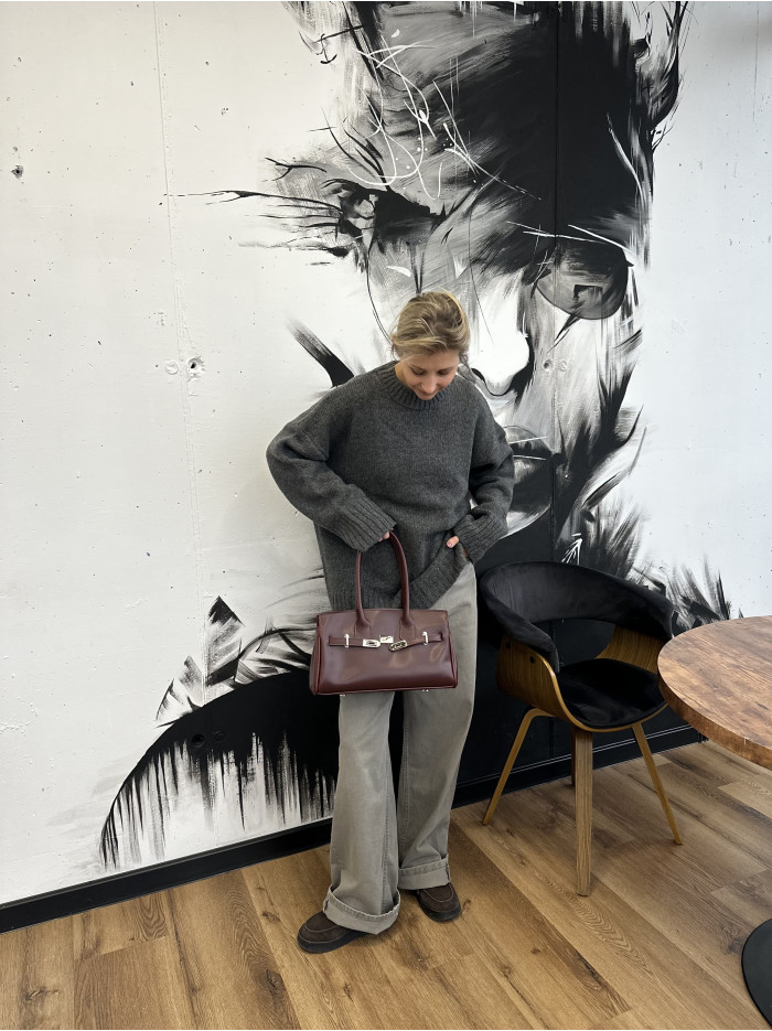 Жіноча сумка багет 25-72 бордова