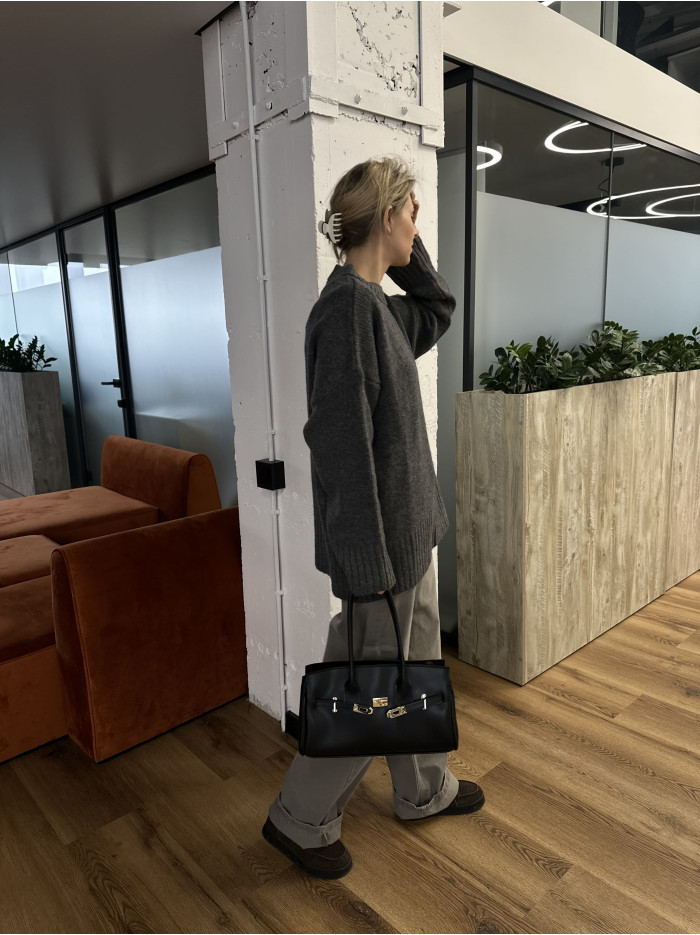 Жіноча сумка багет 25-72 чорна