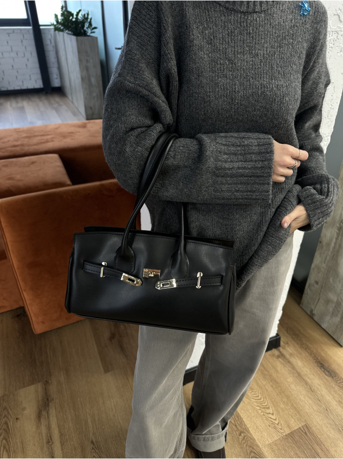 Жіноча сумка багет 25-72 чорна