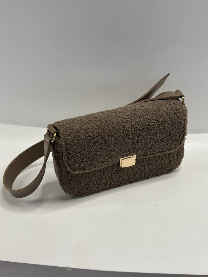 Жіноча сумка крос боді 25-83 мокко тедді