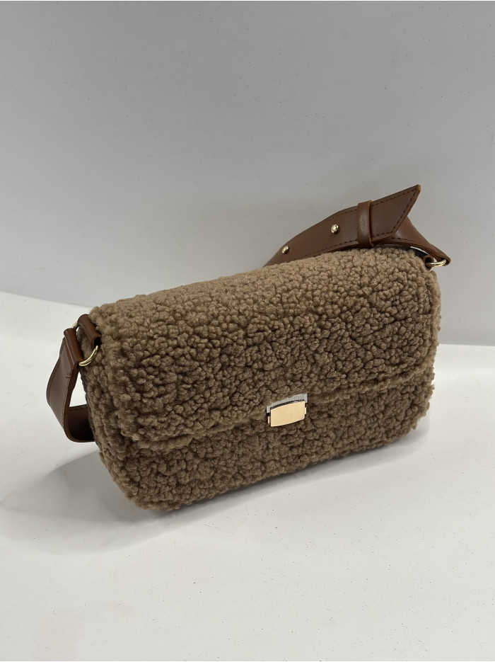 Жіноча сумка крос боді 25-83 карамельна тедді