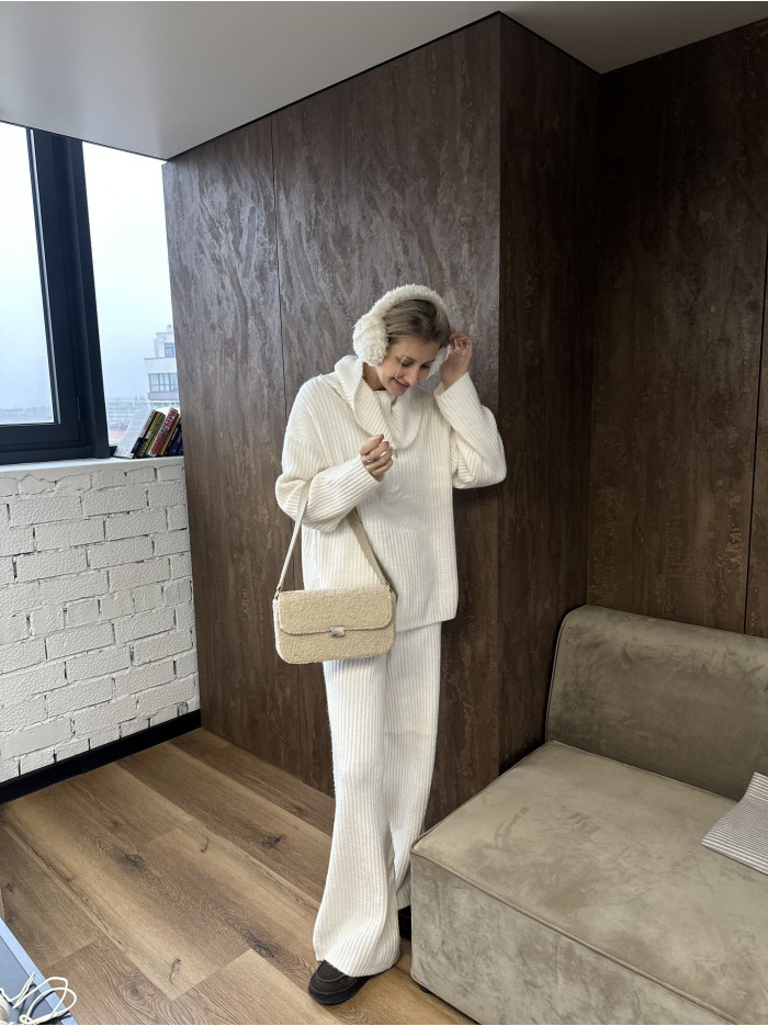 Жіноча сумка крос боді 25-83 бежева тедді