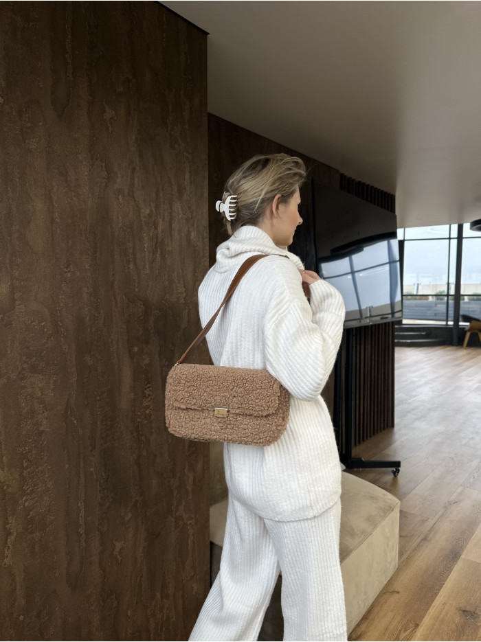 Жіноча сумка крос боді 25-83 карамельна тедді