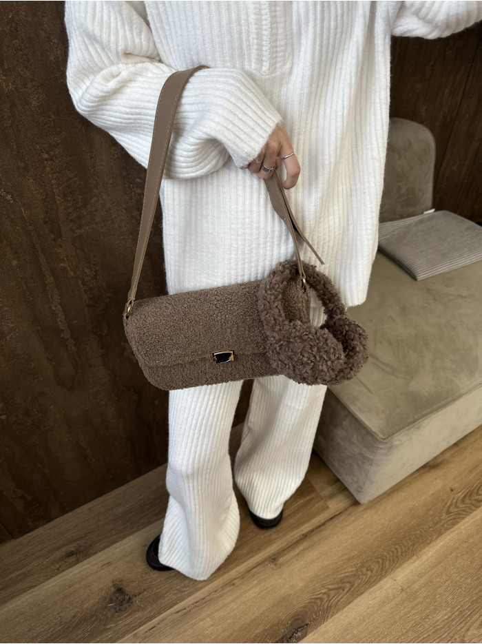 Жіноча сумка крос боді 25-83 мокко тедді