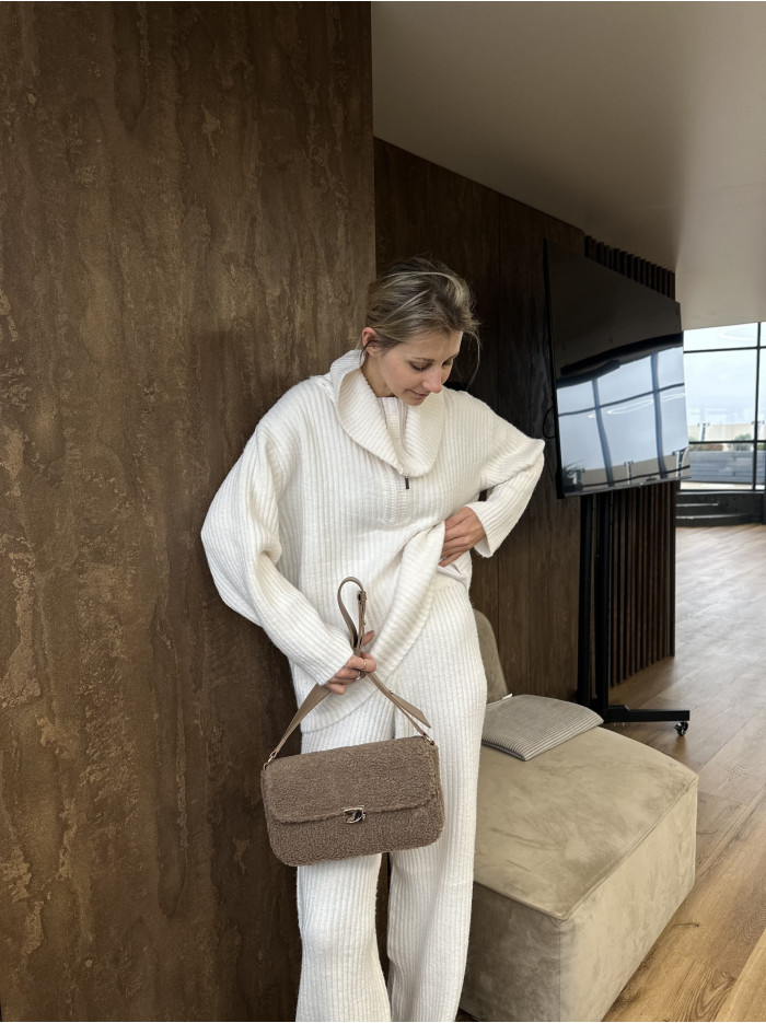 Жіноча сумка крос боді 25-83 мокко тедді