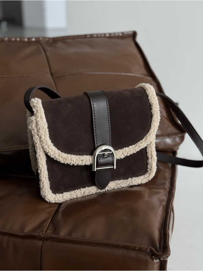 Жіноча сумка крос боді 25-85 шоколад-беж