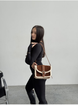 Жіноча сумка крос боді 25-85 карамель-беж