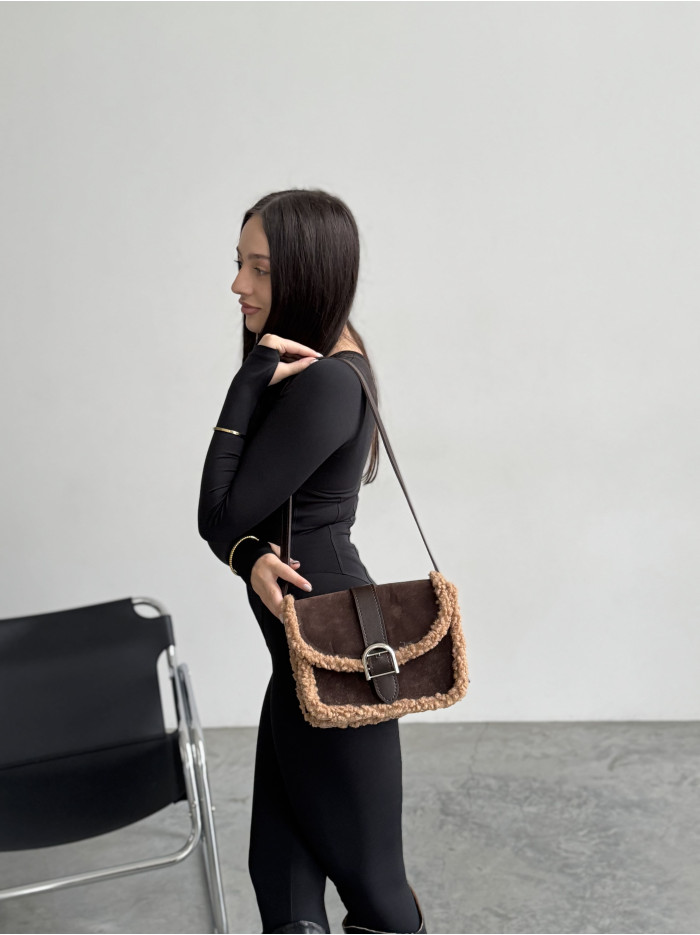 Жіноча сумка крос боді 25-85 шоколад-мокко