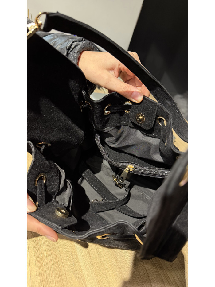 Жіноча сумка чорна крос боді 25-90