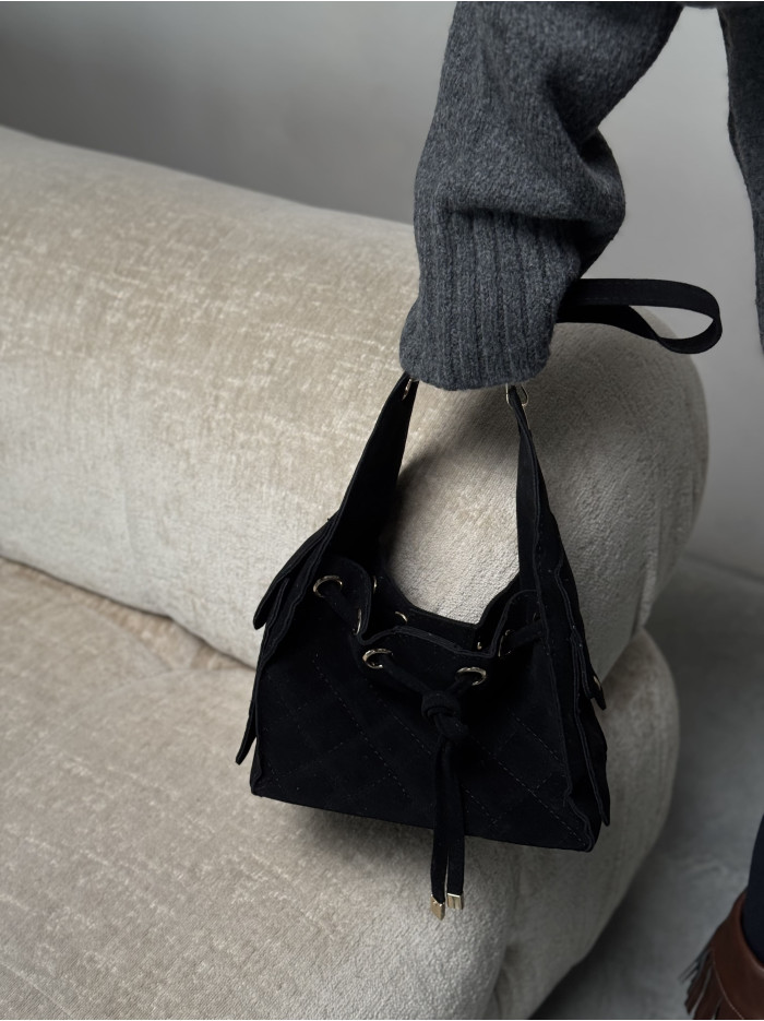 Жіноча сумка чорна крос боді 25-90