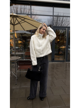 Жіноча сумка крос боді 25-87 чорна замшева